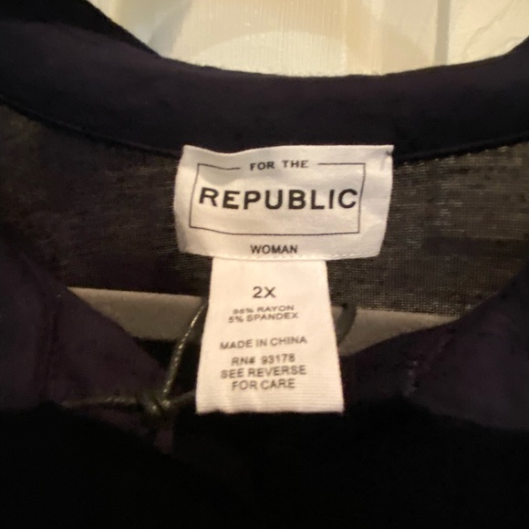 For the Republic L/S high/low ruffle hem Blouse - Picture 5 of 7